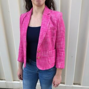 Juicy Couture Pink Cropped Tweed Blazer